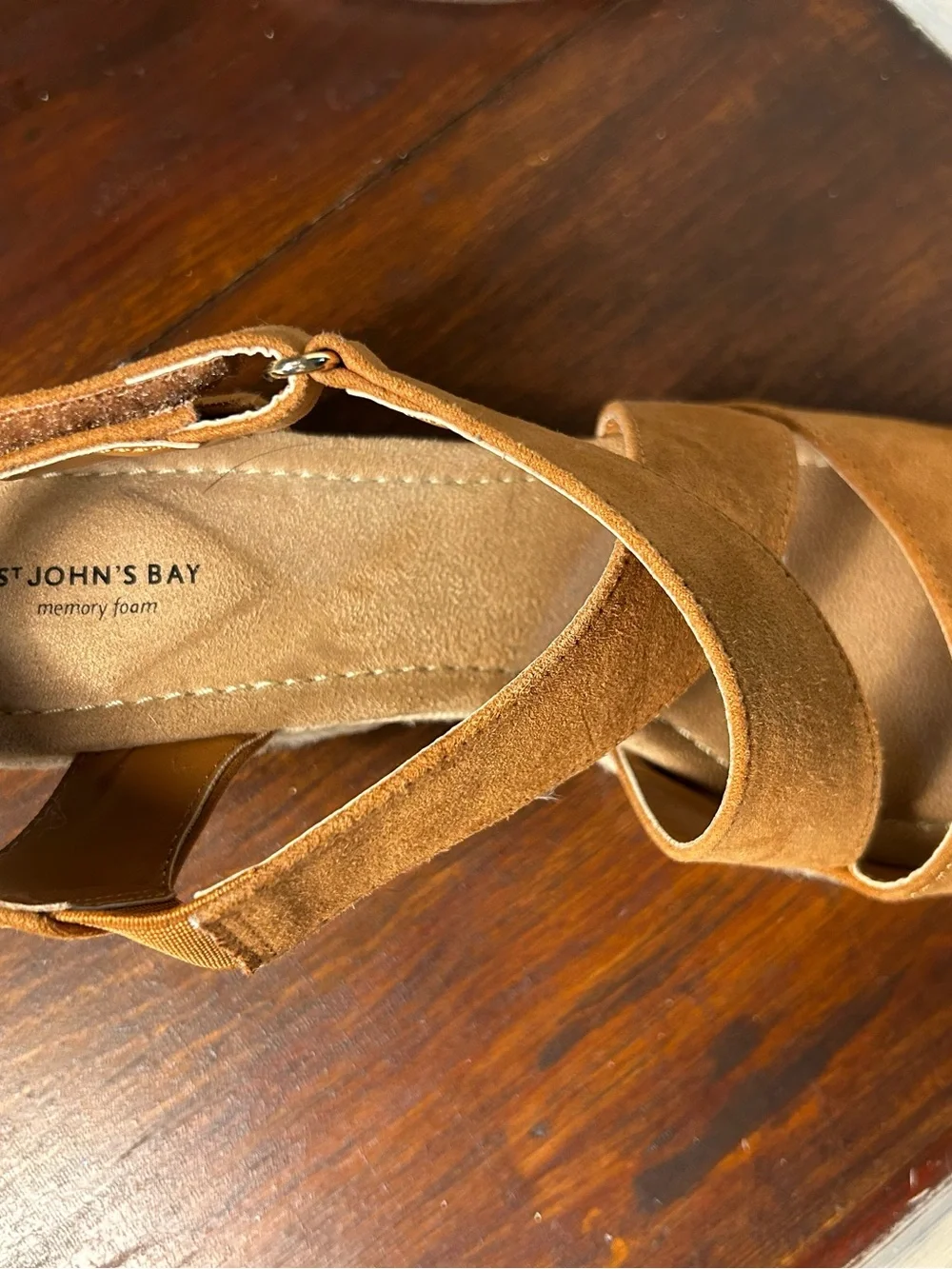Women's Suede Espadrille Wedge Sandals in Tan Suede